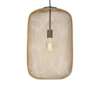 QAZQA Moderne zwart met gouden hanglamp - Bliss Mesh - thumbnail