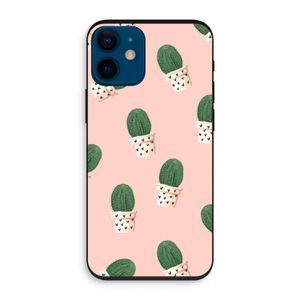 Cactusprint roze: iPhone 12 mini Biologisch afbreekbaar hoesje
