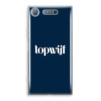 Topwijf Navy: Sony Xperia XZ1 Transparant Hoesje Topwijf Navy: Sony Xperia XZ1 Transparant Hoesje