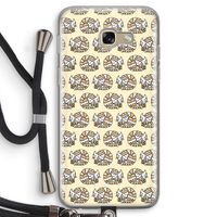 Slapende poes: Samsung Galaxy A5 (2017) Transparant Hoesje met koord