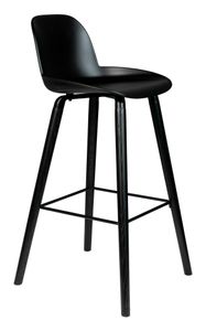 Zuiver Barkruk 'Albert Kuip' PP, kleur Zwart (zithoogte 75cm)