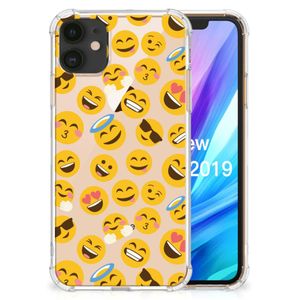 Apple iPhone 11 Doorzichtige Silicone Hoesje Emoji