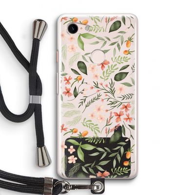 Sweet little flowers: Pixel 3 Transparant Hoesje met koord
