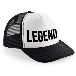 Zwart/ wit Legend snapback cap/ truckers pet heren