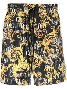 Versace Jeans Couture short de sport à imprimé baroque - Noir