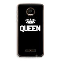 Queen zwart: Motorola Moto Z Force Transparant Hoesje