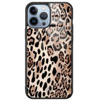 iPhone 13 Pro Max glazen hardcase - Golden wildcat