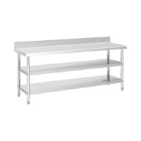 RVS werktafel - ECO - 200 x 60 cm - 235 kg - tussenplank - Royal Catering
