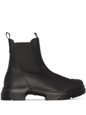 GANNI bottines chelsea en cuir - Noir