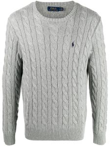 Polo Ralph Lauren pull en maille torsadée - Gris