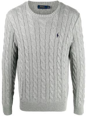 Polo Ralph Lauren pull en maille torsadée - Gris