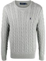 Polo Ralph Lauren pull en maille torsadée - Gris