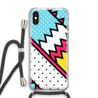 Pop Art #2: iPhone XS Transparant Hoesje met koord