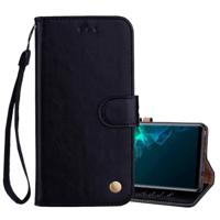 Zakelijke stijl olie Wax textuur horizontale Flip lederen draagtas met houder & kaartsleuven & portemonnee voor Galaxy Note9(Black)