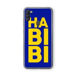 Habibi Blue: Samsung Galaxy A11 Transparant Hoesje