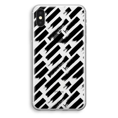 Zwarte vegen: iPhone XS Transparant Hoesje