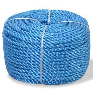 VidaXL Touw gedraaid 8 mm 500 m polypropyleen blauw