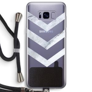 Marmeren pijlen: Samsung Galaxy S8 Plus Transparant Hoesje met koord