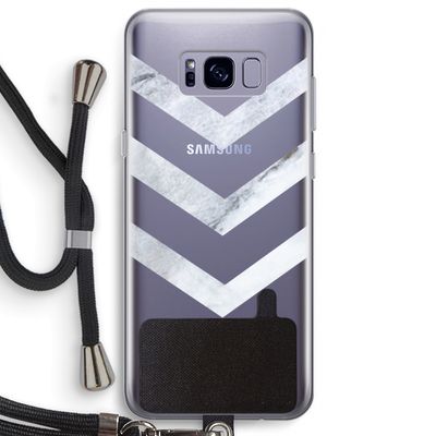 Marmeren pijlen: Samsung Galaxy S8 Plus Transparant Hoesje met koord