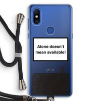Alone: Xiaomi Mi Mix 3 Transparant Hoesje met koord