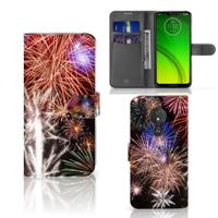 Motorola Moto G7 Power | Wallet Case | met Pasjes | Vuurwerk