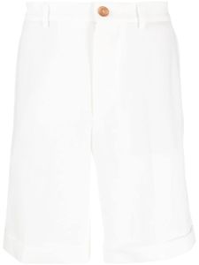 Brunello Cucinelli bermuda en coton à plis marqués - Blanc