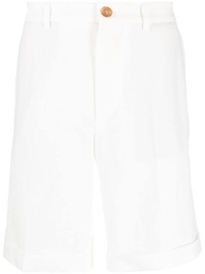 Brunello Cucinelli bermuda en coton à plis marqués - Blanc