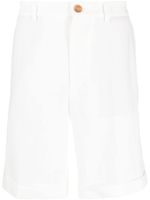 Brunello Cucinelli bermuda en coton à plis marqués - Blanc