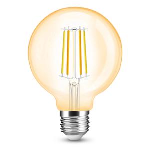 Zigbee led filament lamp dual white 7w e27 fitting amberkleurig