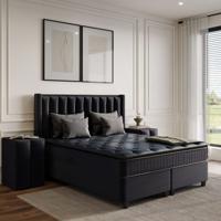 Boxspring Met Opbergruimte Blackpearl Antraciet 90x200 Cm Met Opbergruimte SKYBEDD - Dekbed-Discounter.nl