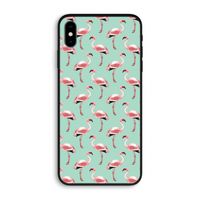 Flamingoprint groen: iPhone XS Max Biologisch afbreekbaar hoesje