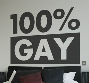 Muursticker 100 Procent Gay
