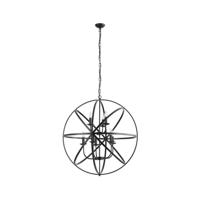 Searchlight Antieke hanglampOrbit 8-lichts zwart - 2478-8BK