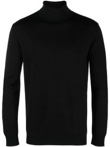 Moschino pull en laine vierge à col roulé - Noir