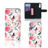 Honor 20 Hoesje Butterfly Roses Honor 20 Hoesje Butterfly Roses
