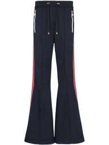 Balmain pantalon de jogging 70s évasé - Bleu