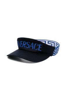 Versace Kids casquette à logo brodé - Bleu