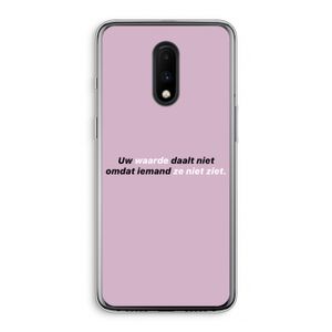 uw waarde daalt niet: OnePlus 7 Transparant Hoesje