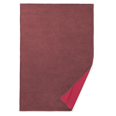 Woondeken van bio-katoen, bourgogne/hibisc. Maat: 140 x 200 cm Woondeken van bio-katoen, bourgogne/hibisc. Maat: 140 x 200 cm