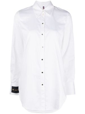 Maison Close short en popeline à patch logo - Blanc