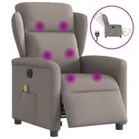 Massagestoel elektrisch verstelbaar stof taupe