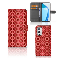 OnePlus 9 Telefoon Hoesje Batik Rood - thumbnail