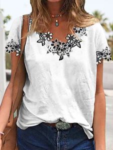 Plain simple flower lace top T-shirt