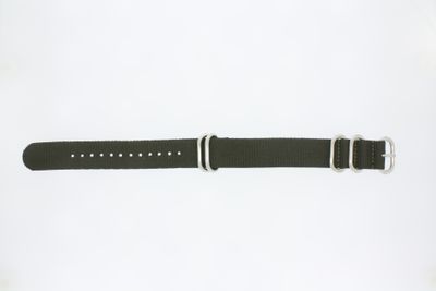 Horlogeband Universeel 409.27.20 Onderliggend Textiel Groen 20mm