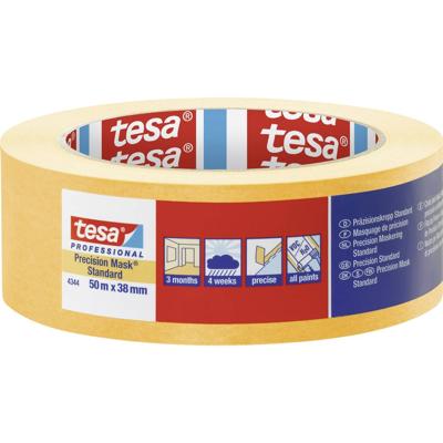 tesa PRECISION STANDARD 04344-00001-00 Maskeertape Präzisionskrepp Geel (l x b) 50 m x 38 mm 1 stuk(s)