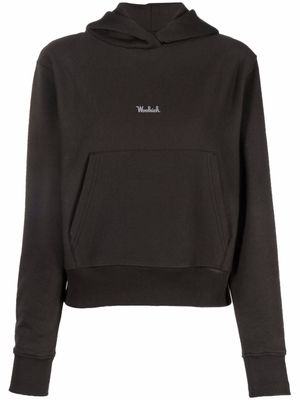 Woolrich hoodie à logo imprimé - Noir