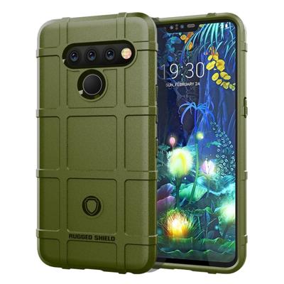 Volledige dekking Schokbestendig TPU-hoesje voor LG V50 ThinQ (Army Green)