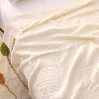 Lente en zomer dik gewassen gaas Six Layer NAP Air conditioning deken grootte: 200x230cm kleur: geel