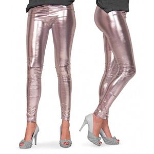 Zilveren legging metallic