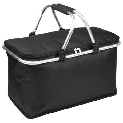 Koeltas - zwart - 48 x 28 x 25 cm - boodschappenmand - draagtas